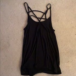 Black strappy tank top